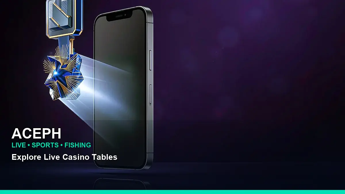 ACEPH mobile casino app download screen shown in a marketplace-style game grid for Philippine users