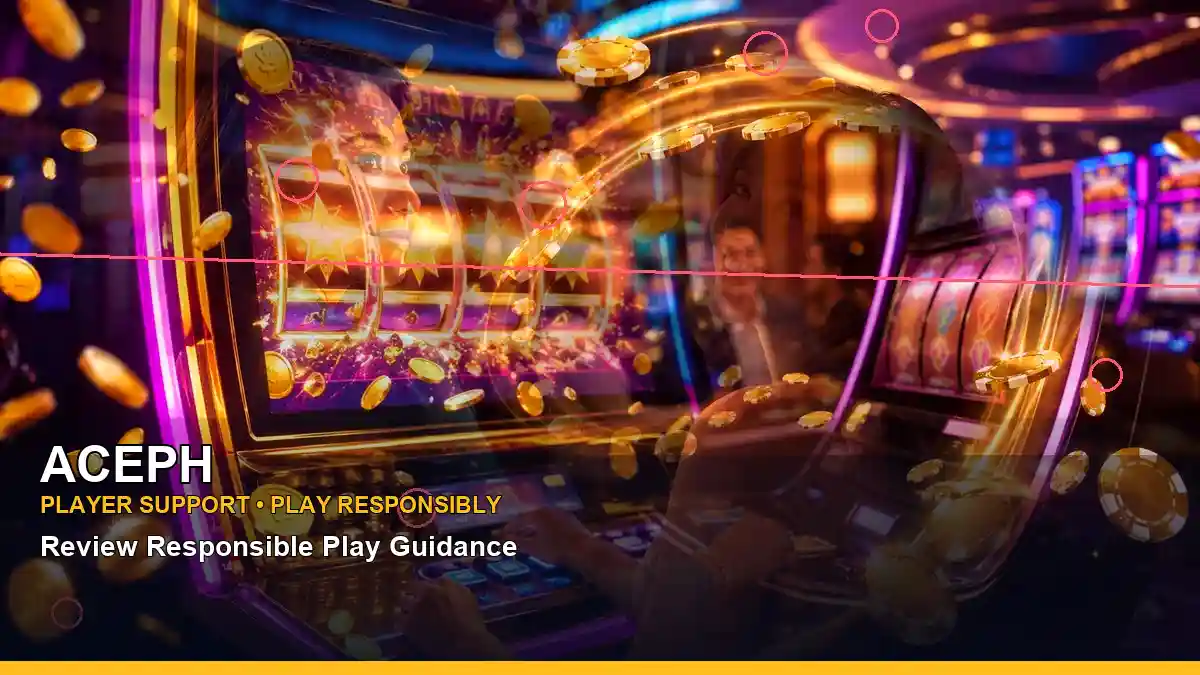 ACEPH fruit-themed online slot game artwork arranged in a layered collage for Philippine players