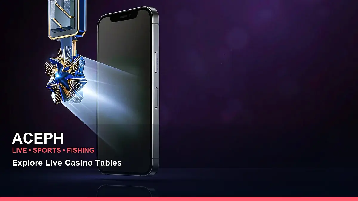 ACEPH mobile casino app download screen shown in a marketplace-style game grid for Philippine users